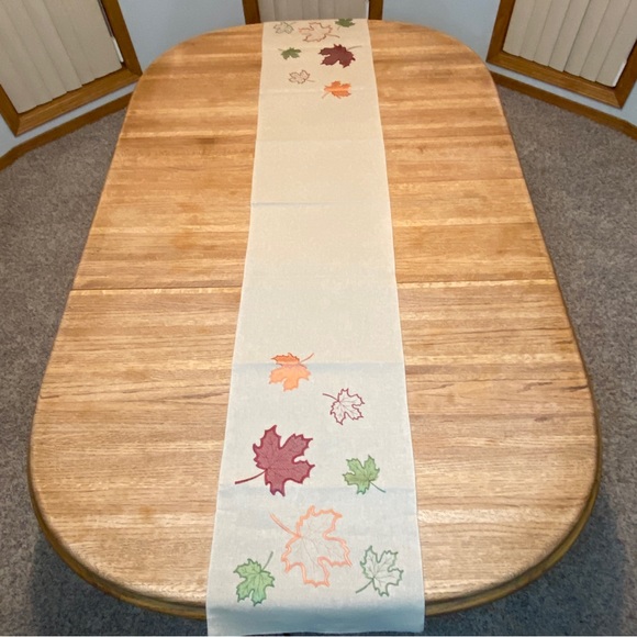 NWT Fall Table Runner 13” x 69” + Thanksgiving Kitchen Towel - Picture 3 of 12